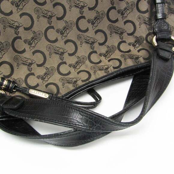 Celine Bittersweet C Macadam Carriage Pattern Women's Canvas,Leather Handbag,... - Picture 12 of 16
